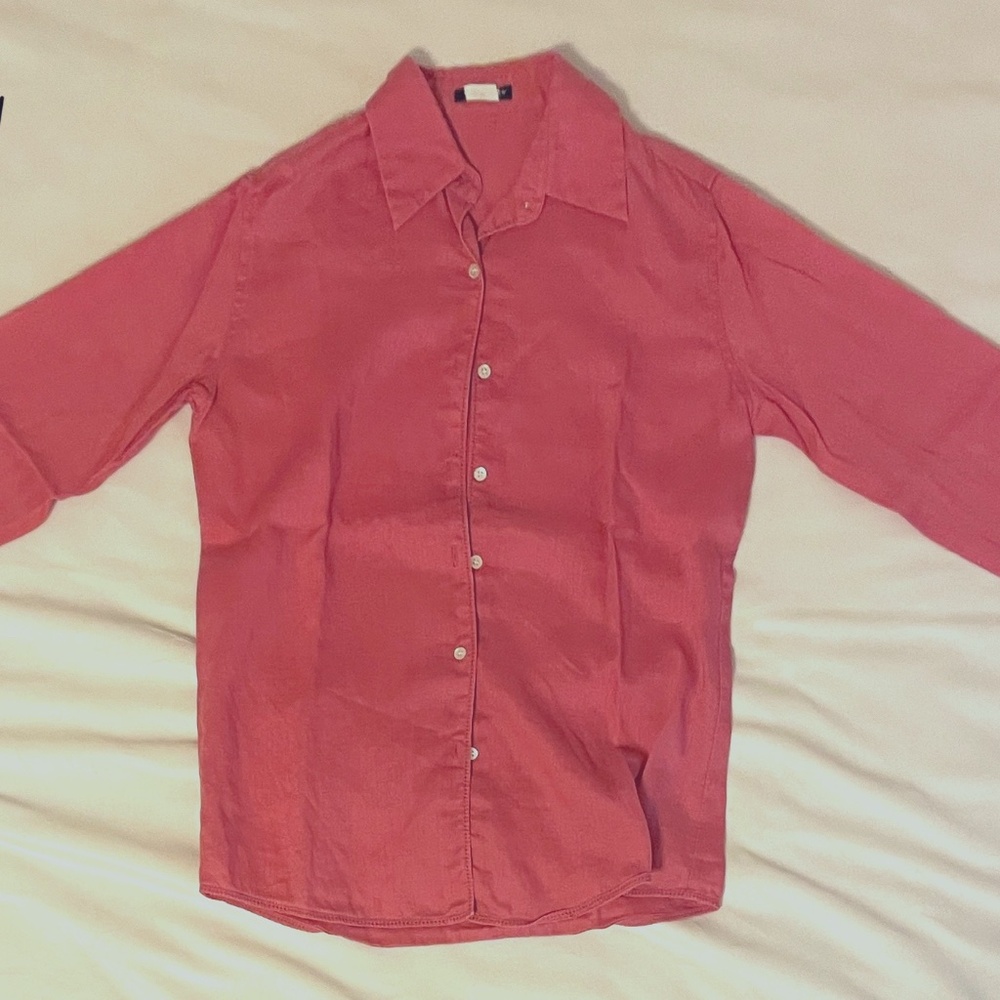 J. Crew Linen Collared Shirt XS